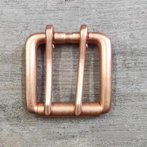 Пряжка 39 мм для ремня медная, с роликом два язычка M689  PR M689 - фото товара фото 6