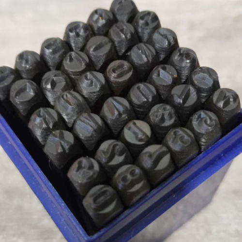 Штампы для тиснения по коже Латинский алфавит и цифры  фото 5