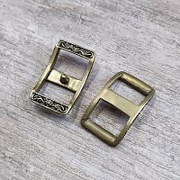 Пряжка декоративная с шипом 17 мм латунь  - купить для кожевенного хобби