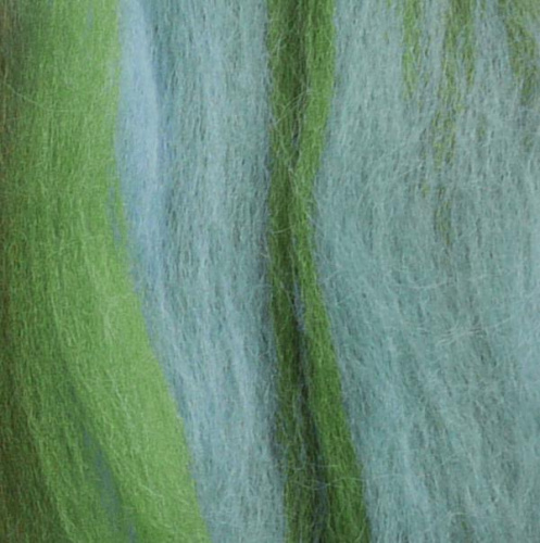 Шерсть для валяния меринос Меланж Зелено-голубой, 100 г | Галерея фото | Pava.pro Шерсть для валяния меринос Меланж Зелено-голубой, 100 г - фото товара