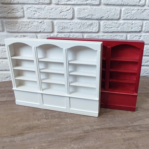 Полка большая для кукол Белый / Махагон Полка большая для кукол Белый / Махагон