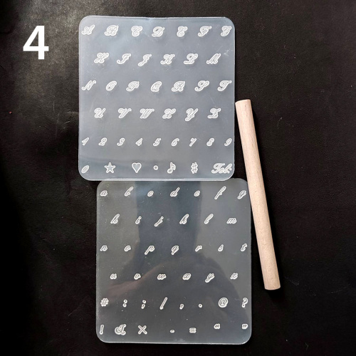 Клише для тиснения Латинский алфавит и цифры фото 7