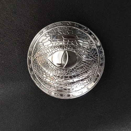 Кончо для кожаных изделий 28 мм Дракон на удачу мельхиор  KR 046 - фото товара