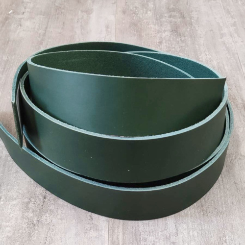 Заготовка для ремня раст. дубл. 39 мм толщ. 2,9 мм Изумрудный Италия  ZR_RD884 - фото товара