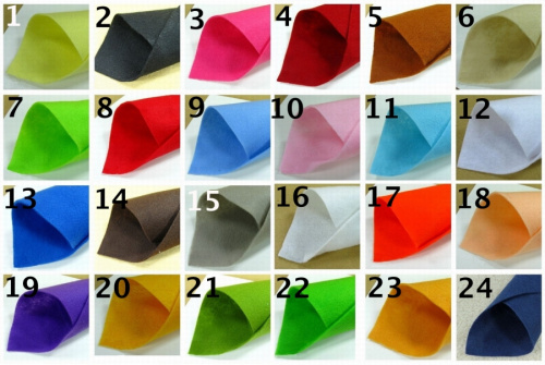 Фетр мягкий 1,4 мм 25 цветов Фетр мягкий 1,4 мм 25 цветов