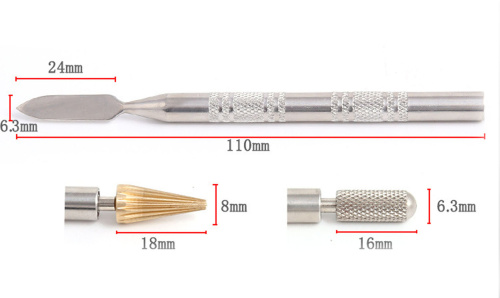 Инструмент двухсторонний для окрашивания уреза кожи и нанесения химии фото 4