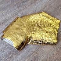 Кожа змеи натуральная 0,3 мм Золото  - купить для кожевенного хобби