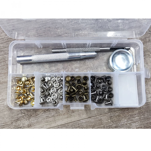 Хольнитены односторонние 6, 8, 10 Набор 40 шт. + установочный инструмент фото 4