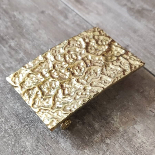 Пряжка для ремня декоративная, с шипом 38 мм Золотой аффинаж  PR РК037 - фото товара фото 3