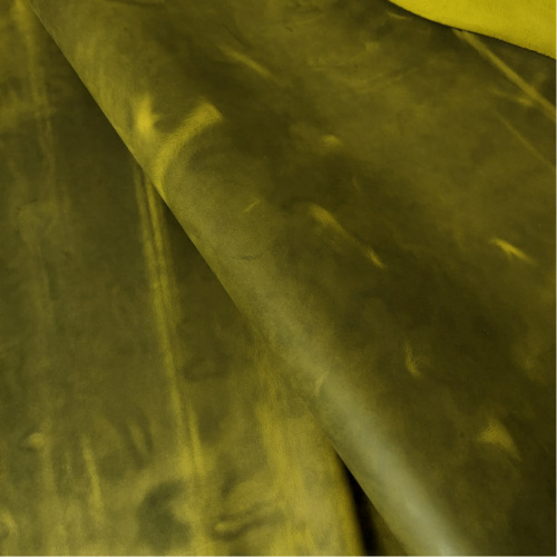 Кожа Крейзи Хорс Dark 1,4-1,6 мм Олива фото 3