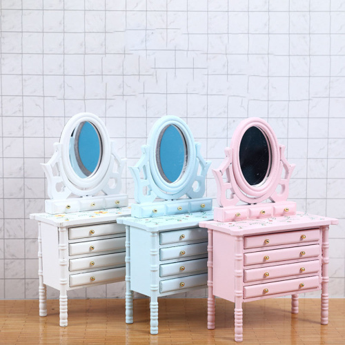 Столик для кукол туалетный зеркалом Разные цвета Столик для кукол туалетный зеркалом Разные цвета
