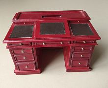 Миниатюра для кукол Стол письменный Махагон  - купить для кожевенного хобби