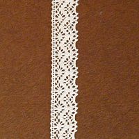 Кружево хб Ажур кремовое 20 мм  - купить для кожевенного хобби