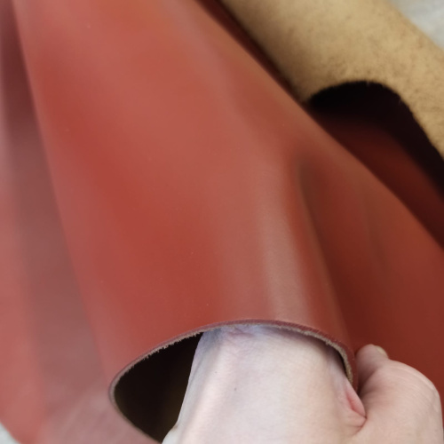 Кожа КРС 1,2-1,4 мм пылевидная с покр. Рыжий фото 4