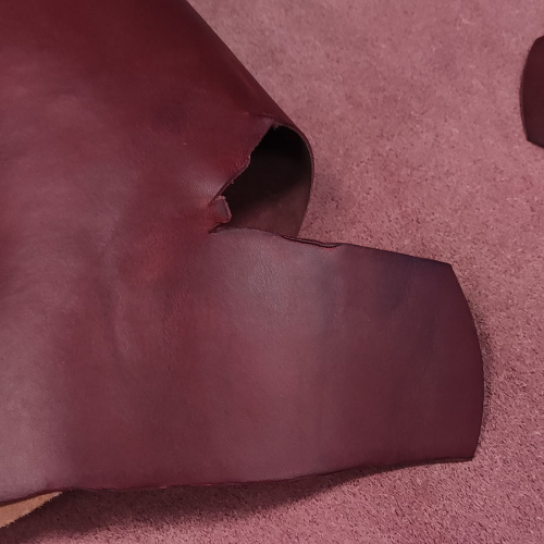 Кожа Пола 1,2 мм растит. дубл. PONTE WAX Рубиновый фото 4