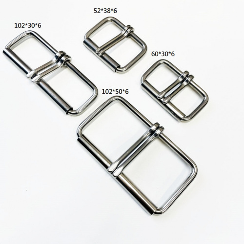 Пряжка 41-102 мм стальная с роликом два язычка W008A фото 2