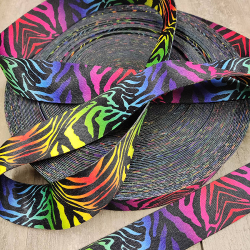 Лента ременная 38 мм Радужная Зебра пэ  LRP_38rZBR - фото товара фото 5