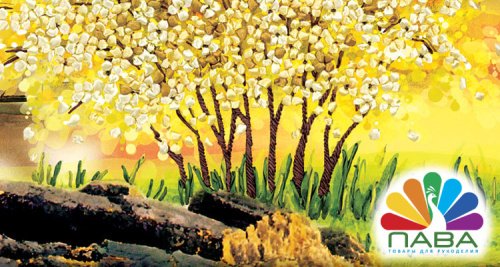 Набор для вышивки лентами Желтый пейзаж   VL С-0002 - фото товара фото 4