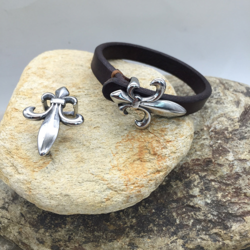 Застежка 12х6 мм для браслетов с шипом Лилия Сталь | Галерея фото | Pava.pro Застежка 12х6 мм для браслетов с шипом Лилия Сталь BR-z51 - фото товара