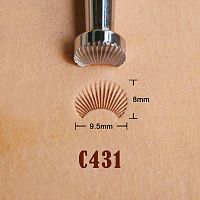 Штамп для тиснения по коже C431 PGF углеродистая сталь  - купить для кожевенного хобби