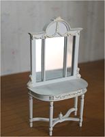 Столик для кукол туалетный с зеркалом  Белый  - купить для кожевенного хобби
