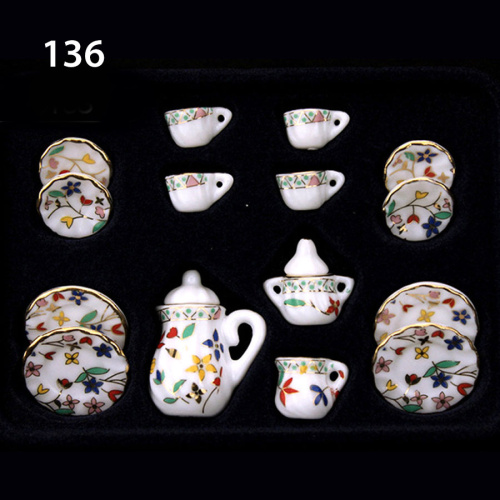 Фарфоровый чайный сервиз для кукол 15 предметов фото 3