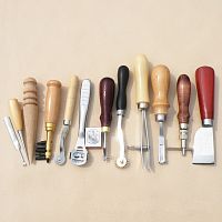 Набор инструментов для работы с кожей 12 предметов  - купить для кожевенного хобби