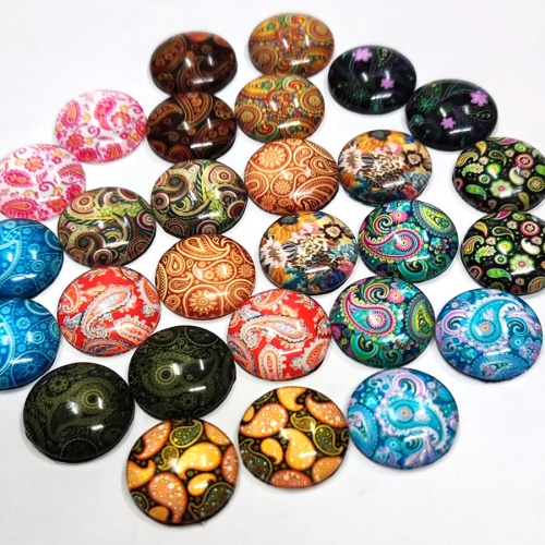 Кабошоны Растительные Узоры клеевые 15 мм набор 10 шт.  KASH 15fp - фото товара фото 2