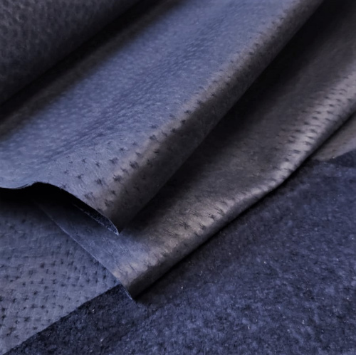 Кожа подкладочная (спилок свиной) Темно-Синий фото 3