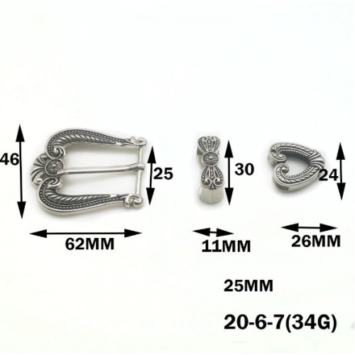 Комплект фурнитуры для ремня 25 мм JSD25A фото 4