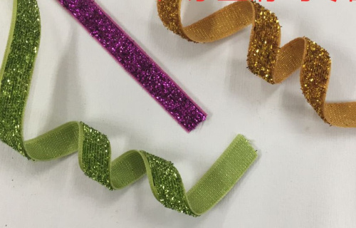 Лента бархатная 10 мм Люрекс фото 2