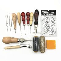 Набор инструментов для работы с кожей 14 предметов  - купить для кожевенного хобби