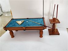 Миниатюра для кукол Стол бильярдный Миниатюра 1:12  - купить для кожевенного хобби