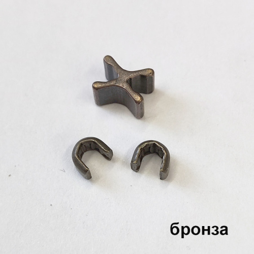 Бегунок, зажимы, ограничители для молнии №3 YKK под бронзу фото 6