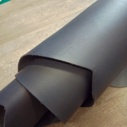 Кожа теленок 1,0 мм хром. дубл. Антрацитово-серый фото 2