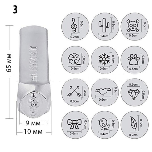 Штампы для тиснения по коже Символы фото 2