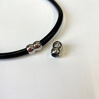 Бусина 5 мм для браслетов Сталь B64  - купить для кожевенного хобби