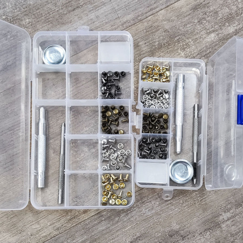 Хольнитены односторонние 6, 8, 10 Набор 40 шт. + установочный инструмент фото 2