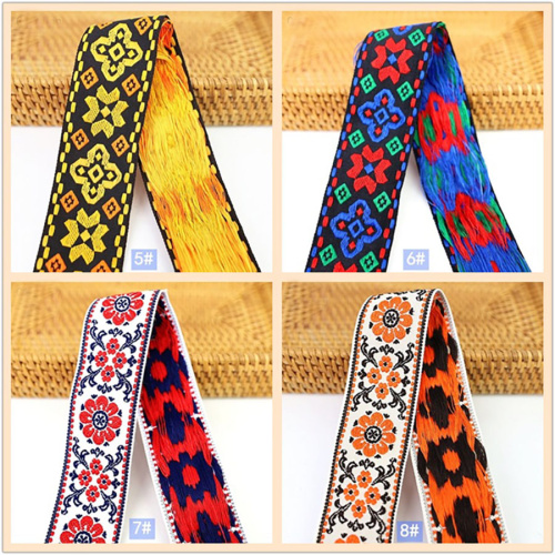 Лента текстильная 50 мм Вышивка Ассорти фото 3