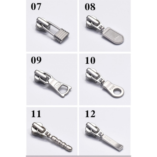 Бегунок, зажимы, ограничители для молнии №3 YKK под серебро фото 3