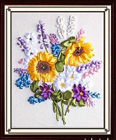 Набор для вышивки лентами Август  - купить для кожевенного хобби