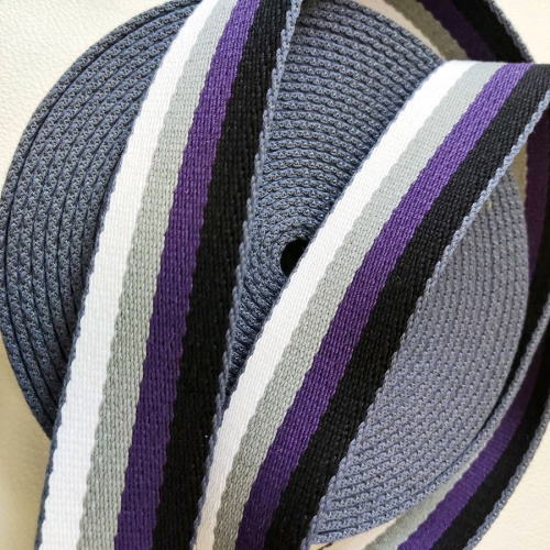 Лента ременная стропа 38 мм толщ. 2,5 мм Разноцветные полосы  DM3816-2 - фото товара фото 2