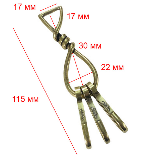 Брелок для ключей латунь арт. YS112  YS-112 - фото товара фото 5