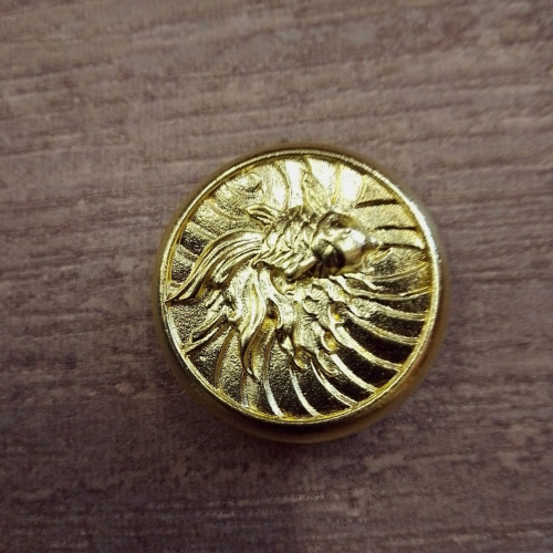 Кончо для кожаных изделий 27 мм Рыбка латунное фото 3 Кончо для кожаных изделий 27 мм Рыбка латунное фото 3