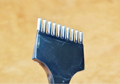 Пробойники строчные ромбовидные 3-6 мм полированная сталь Набор 1+2+5+10 фото 6