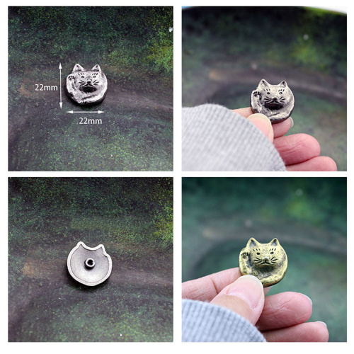Кончо для кожаных изделий 22 мм Кот счастья фото 3 Кончо для кожаных изделий 22 мм Кот счастья фото 3