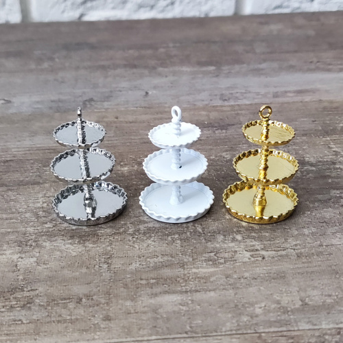 Блюдо для кукол десертное трехуровневое фото 4