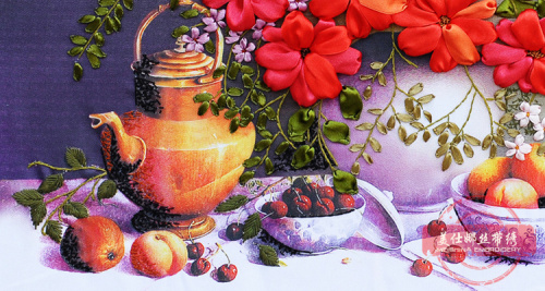 Набор для вышивки лентами Чай на веранде  VL М-0125 - фото товара фото 3