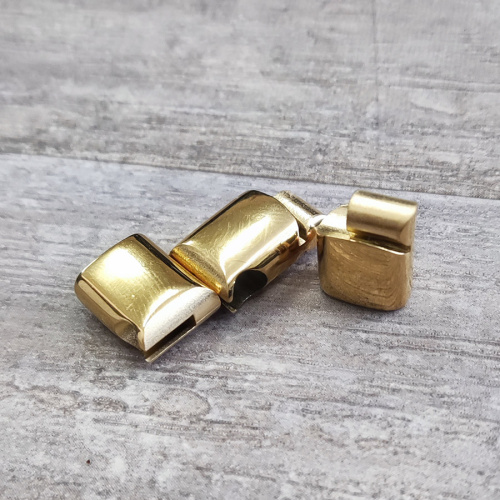 Замок 10х5 мм для плоских браслетов Сталь Трехсекционная фото 3