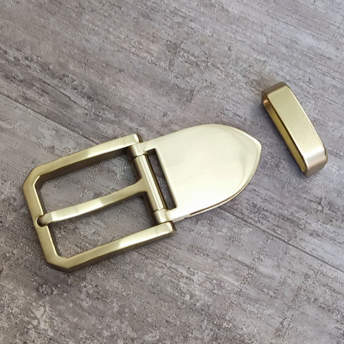 Пряжка для ремня 38 мм со шлевкой латунь  PR L-4421 - фото товара фото 6